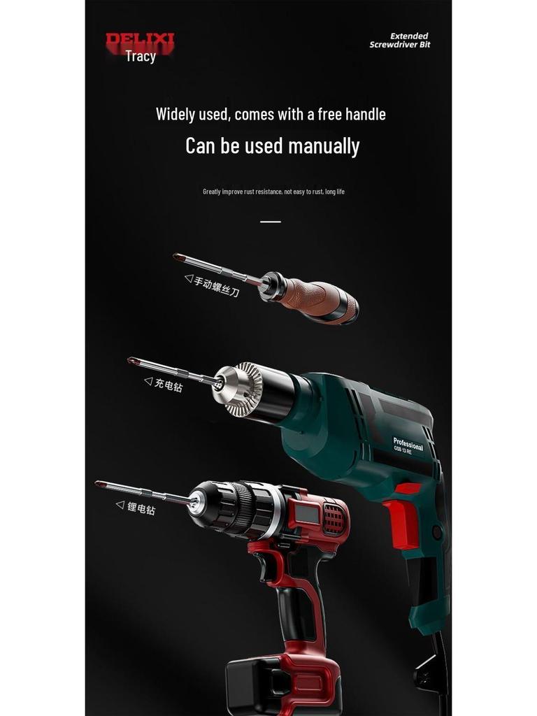 Delixi Multifunctional Screwdriver Set with Triangular and Torx Bits