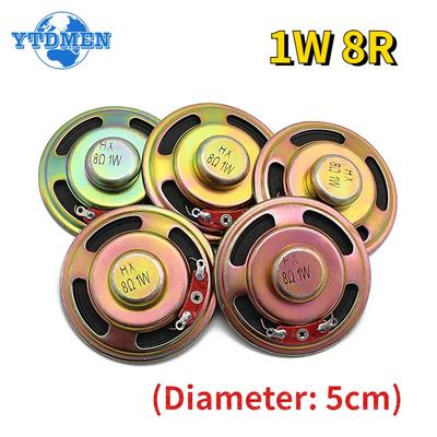 5PCS 5CM Ultra-thin Speaker 1W 8R Acoustic Loudspeaker 8 Ohm 1W Diameter 50MM Speakers , for Arduino Diy Electronic Kit