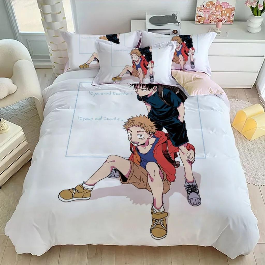 Jujutsu Kaisen Bettwäsche Set Japan Anime Satoru Gojo Bettbezug Zuhause Benutzerdefinierte Bettdecke Abdeckung Einzelne Queen Bett Abdeckung Se