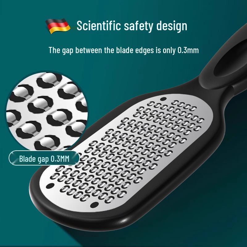 Stainless Steel Pedicure Foot File - Callus Remover & Dead Skin Brush