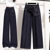Dimanaf 2025 Women Jeans Long Pants Oversize Pants Elastic Waist Straight Vintage Casual  Loose Trousers Autumn Winter 2025