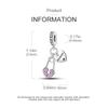 Charms Copper Pink Heart-Shaped Paperclip Pendants Fit Charms Plata Original Bracelet Women Jewellery Making Gifts