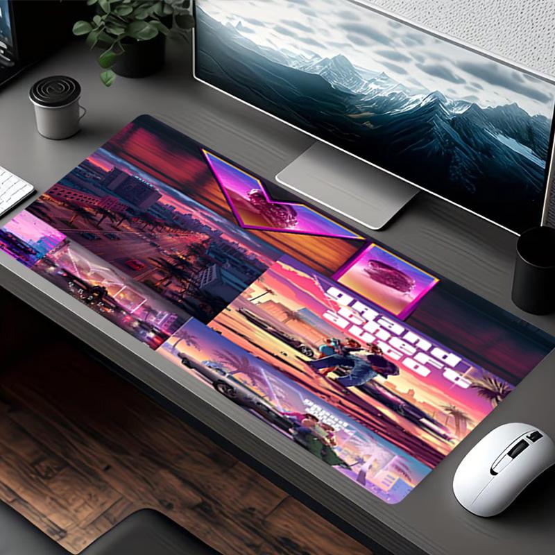 Grand Theft Auto VI Print Mouse Pad, for Keyboard Pad Laptop PC Mat for Office Home Use, Desk Decor, Perfect Birthday Gift for Gamers