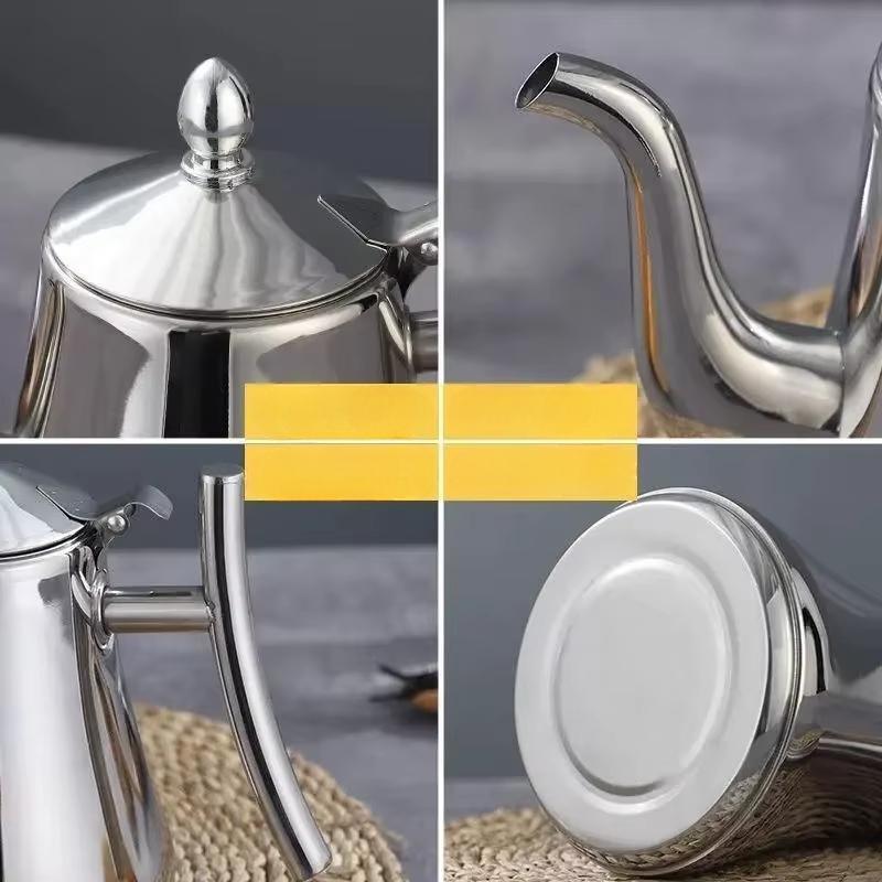 Thickened Stainless Steel Teapot Kettle Kettle Hotel Restaurant Home Induction Cooker Flower Teapot Coffee Pot