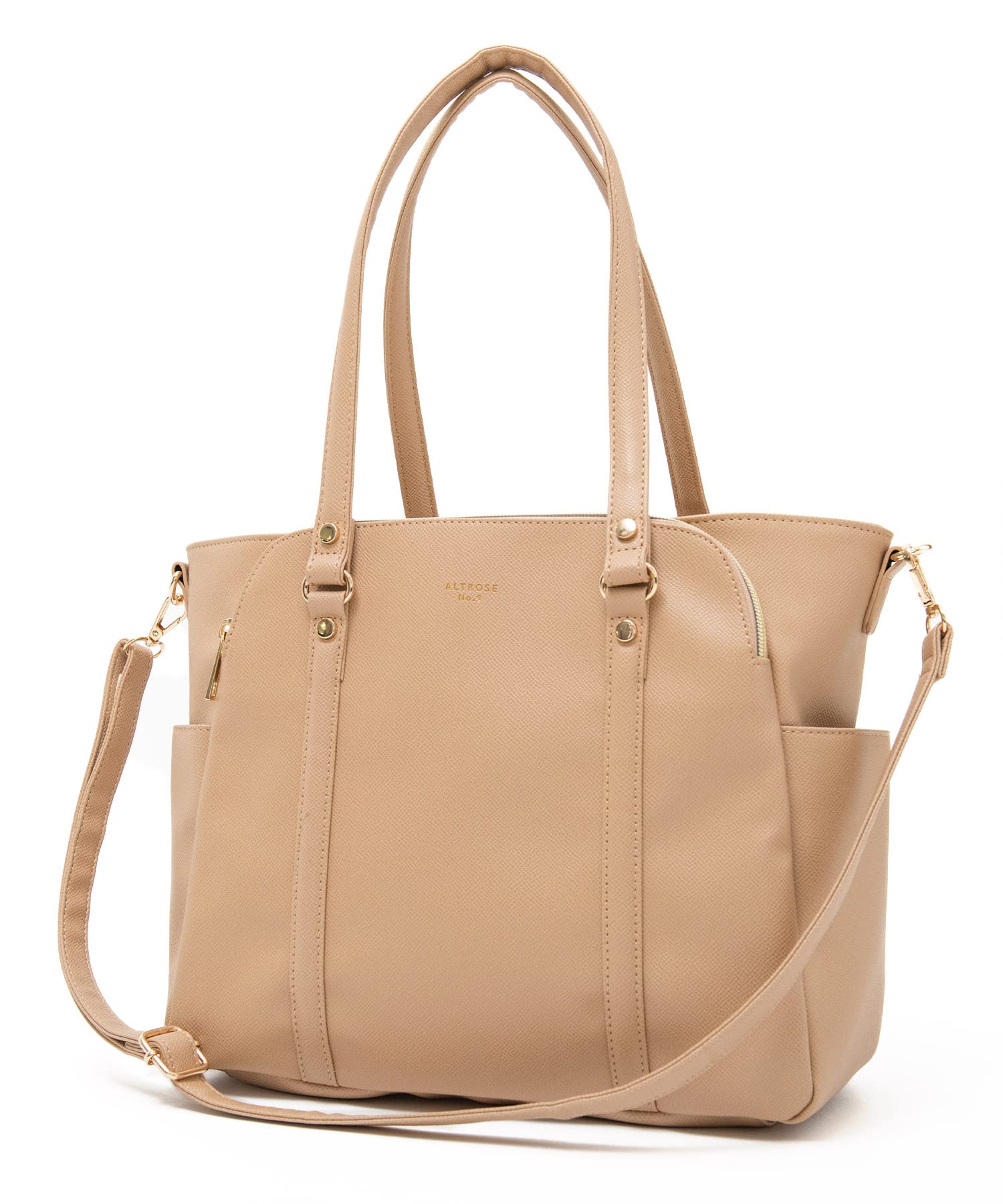 

Verita.jp f9t 2-Way Tote Bag [Judy] Shoulder Bag with Multiple Storage Capacity, A4 Size, for Commuting and School (Beige)