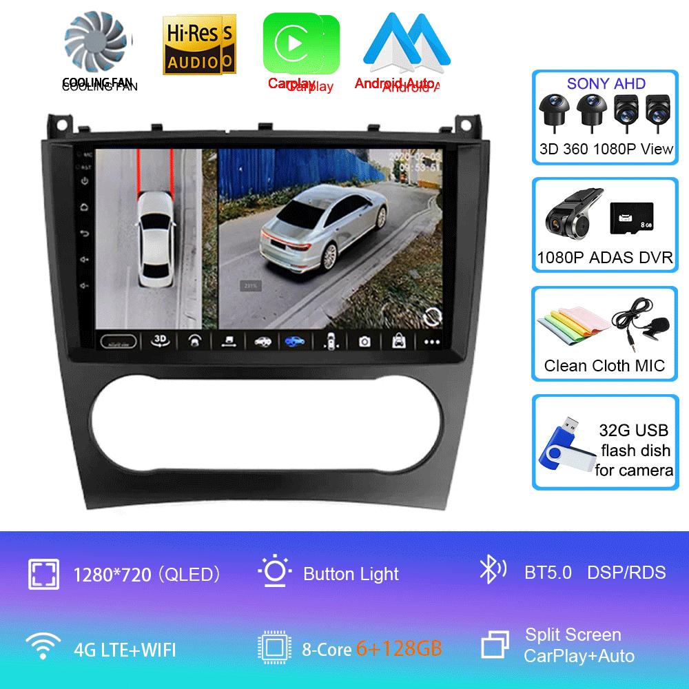 Android 14 Pentru Mercedes Benz W203 W209 C180 C200 C220 C230 2005 - 2009 Player Video Radio Auto Stereo Navigație GPS Carplay AUTO