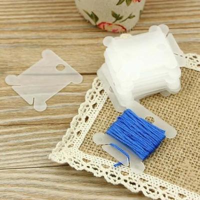 20 Adet Plastik İplik Makarası Kanaviçe Nakışı El Sanatları Saklama Çok Fonksiyonlu Sarıcı İplik ve İplik Saklama Aracı