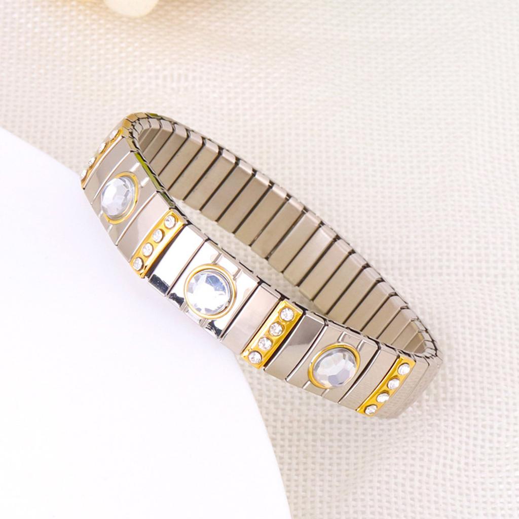 Bohemian Rhinestones Stretch Bracelet Versatile Elastic Rhinestones Wristband Ornament Sophisticated Bracelet Accessory