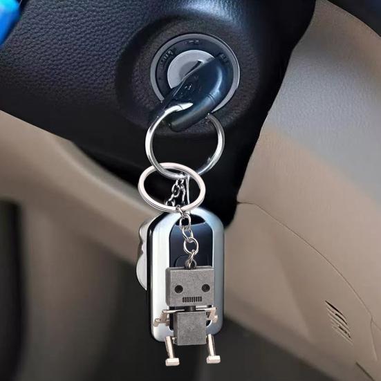 Robot Keychain Pendant Lightweight Metal Keychain Creative Movable Arm And Leg Robot Keychain Fun Keychains Accessories Gifts
