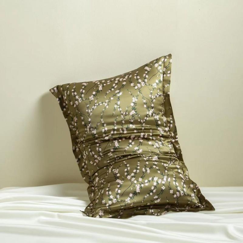 Premium 40mm Heavyweight Silk Pillowcase 100% Mulberry Printed Floral Design Hair Skin Care
