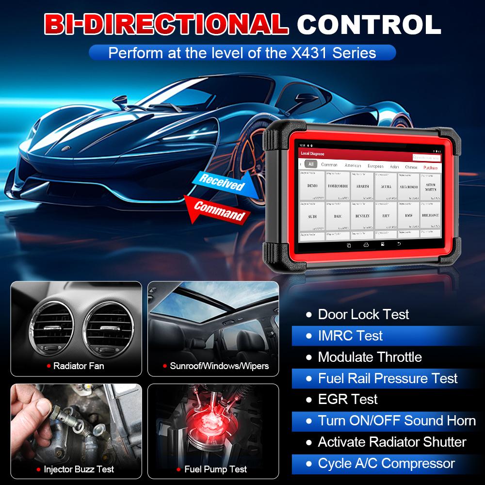 LAUNCH X431 CRP919E BT ALL System OBD2 Scanner CAN FD DOIP FCA 35+ Reset ECU Coding Car Bidirectional AUTO Diagnostic Tools
