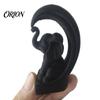 Decorative Figures for Entryway Table 2Pcs 3D Printed Baby Elephant Ornaments, Romantic Heart Shaped Figurines, Modern Handmade Look Home Accents