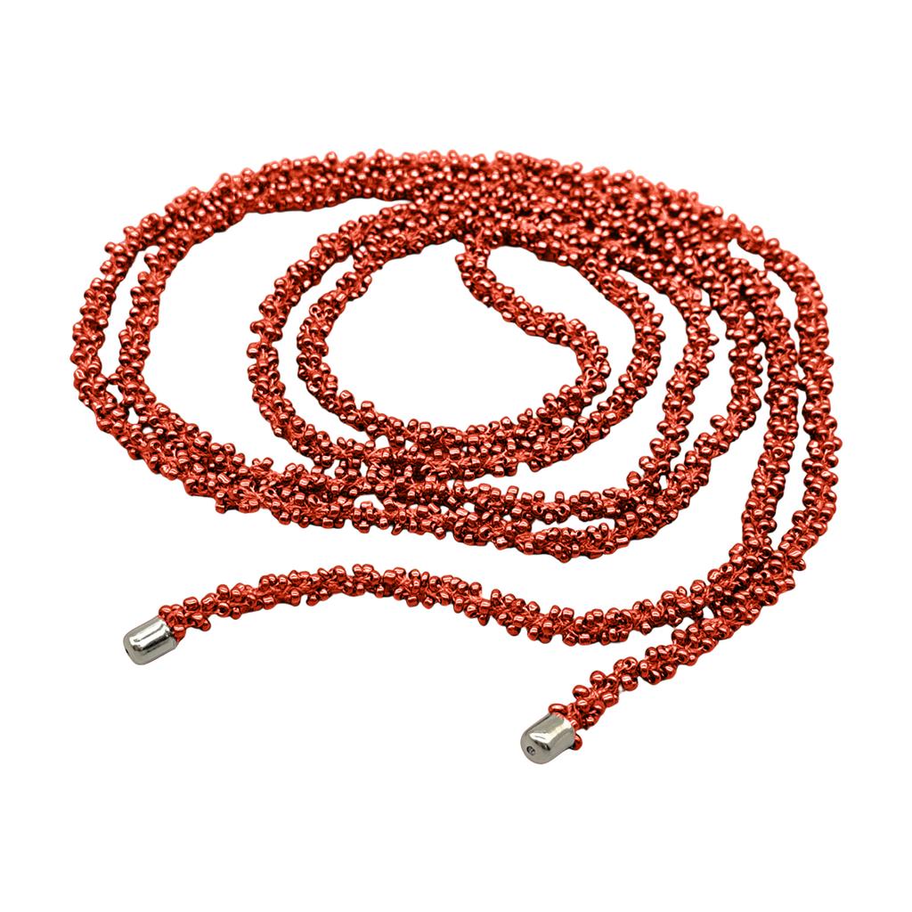 Long Statement Artificial Crystal Beaded Necklace Vintage Inspired Lightweight Multilayer Neckchain Handmade Accessory