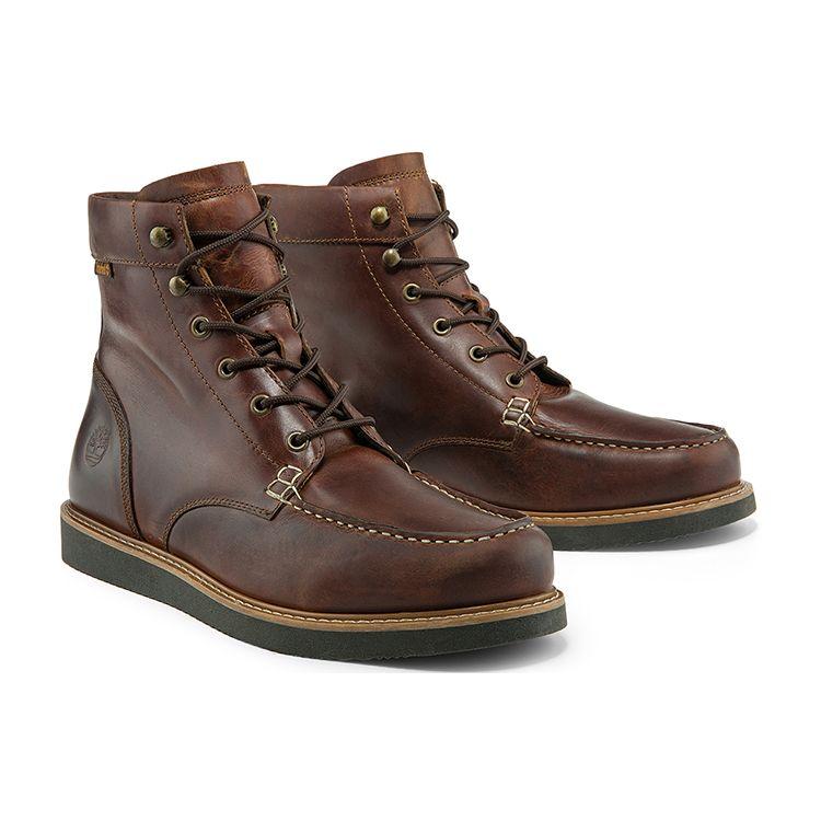 Timberland Newmarket Durable Slip-Resistant Casual Work Boots Men Boots Rust A2GMA