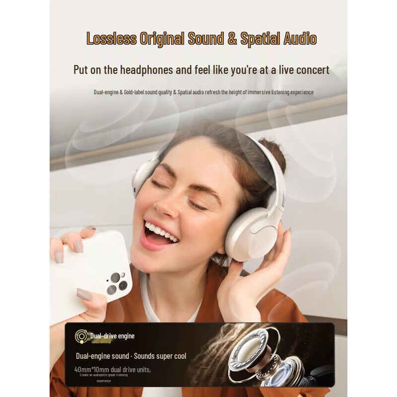 Lenovo thinkplus TH46 Over-Ear True Wireless Bluetooth Headset