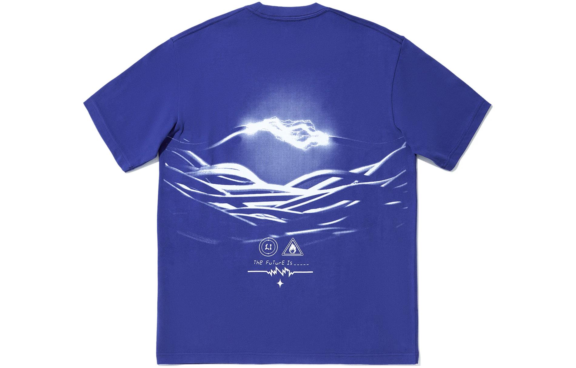 Li Ning Drop Shoulder Sleeve T Shirt Men s Shadow Purple Blue AHSU233-3 M