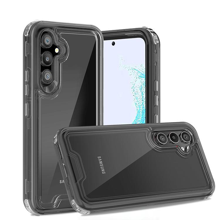 Transparent Three-in-one Simple Style Mobile Phone Case for Samsung A54 5G, Anti-fall and Anti-yellow Ins Wind