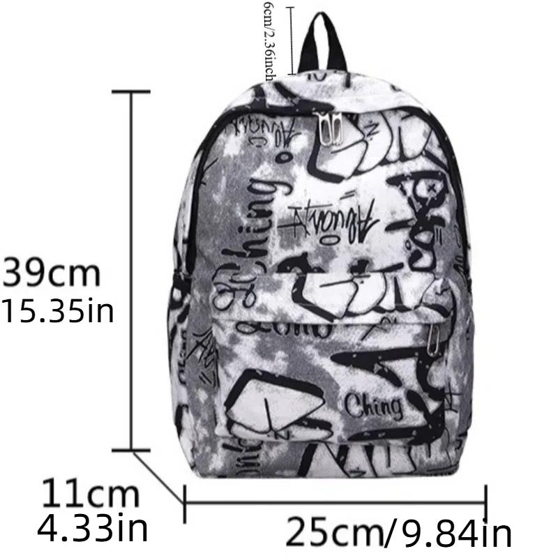 Moda Kadın Sırt Çantası Büyük Kapasiteli Kız Öğrenci Okul Çantaları Grafiti Öğrenci Okul Çantası Seyahat