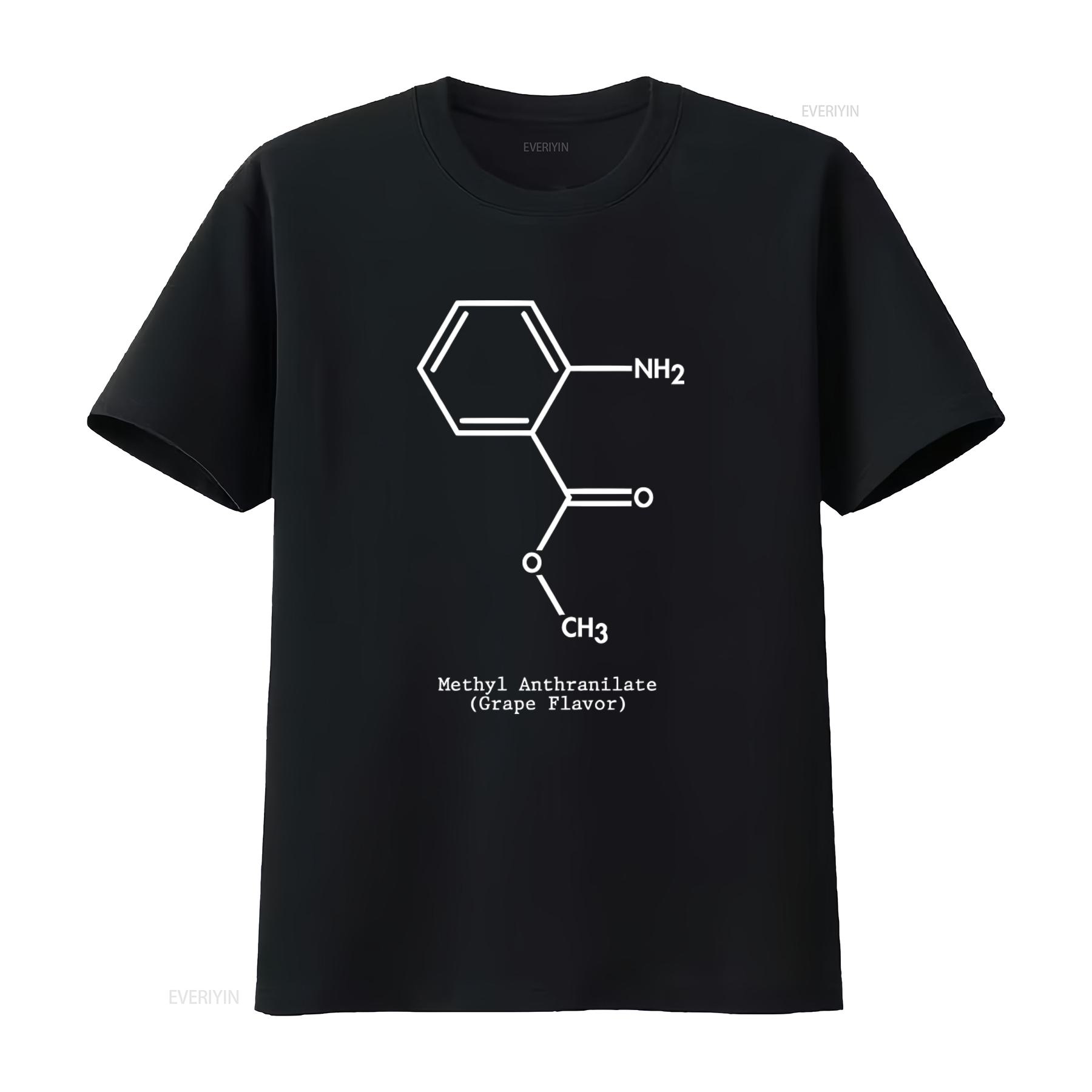 

Grape Flavor Molecule Design T Shirt Methyl Anthranilate Print for Purple Soda Lovers Vape Shop Enthusiasts vintage Washed 4XL
