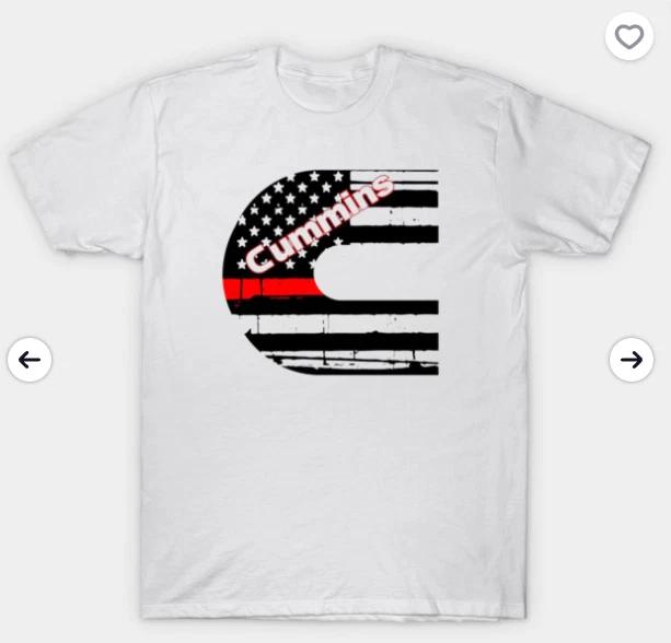 Cummins Diesel American Flag Logo T-Shirt XXXL