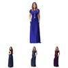 Elegant Women Boho Short Sleeve Solid Evening Party Maxi Dress Plus Size Delight