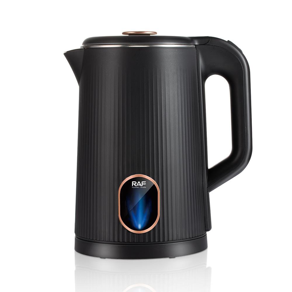 European Standard 2L Electric Kettle, Household Striped Design, Electric Kettle with Heat Retention, Water Boiler