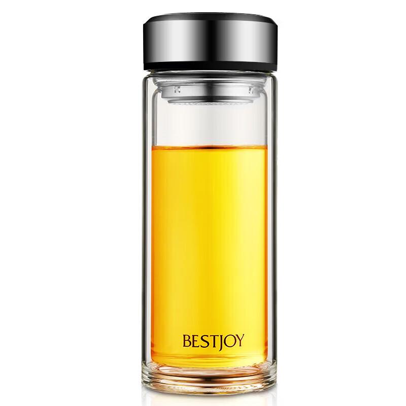 FUGUANG 520ml Double-Wall Glass Tea Infuser Mug