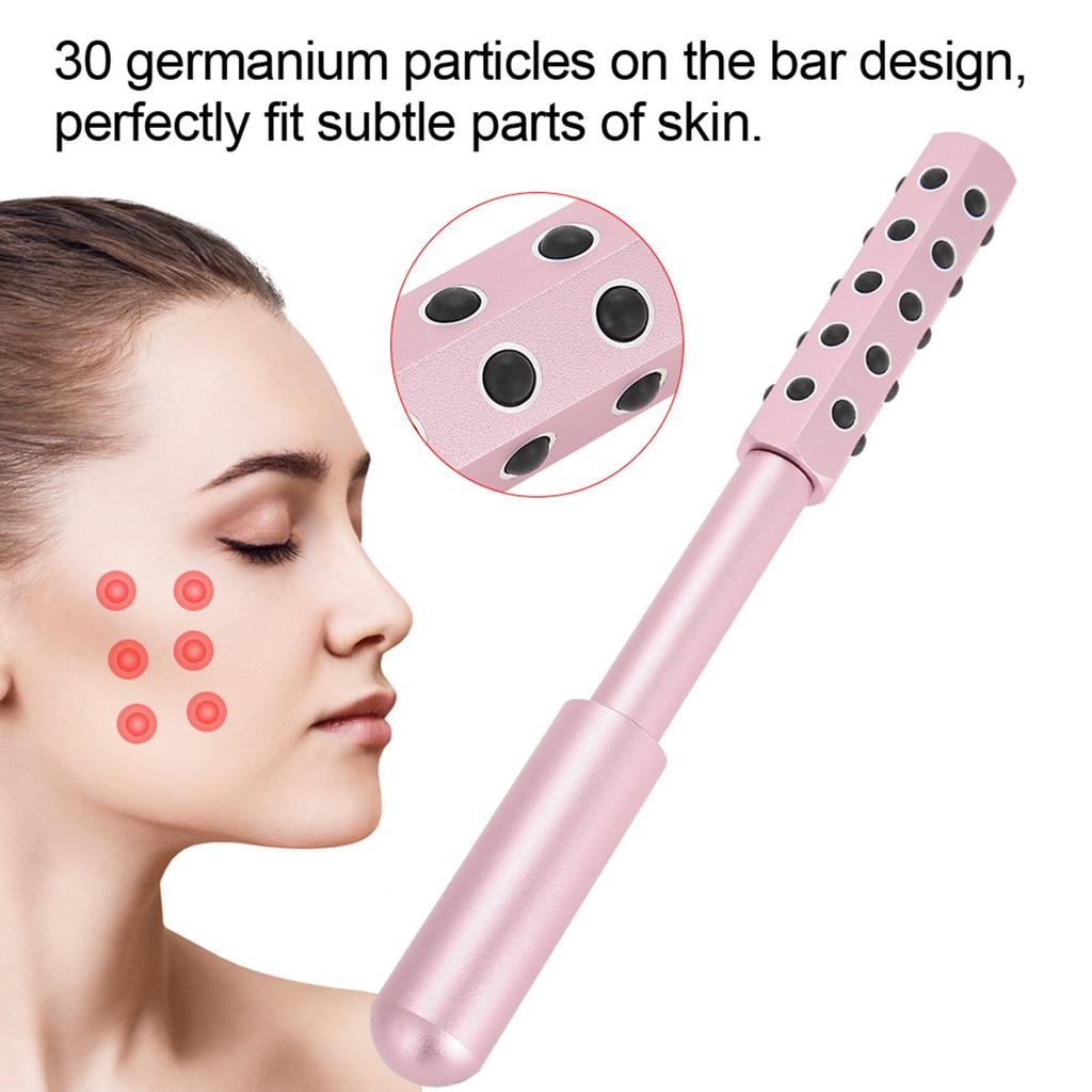 Germanium Particles Face Massage Stick Energy Beauty Massager Stick Gold