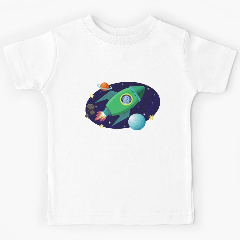 space cat rocket Kids T-Shirt 170