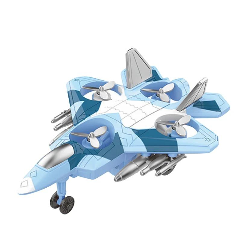 Mini Inertial Sliding Airplane Model for Kids 360 Degree Rotation Pull Back Aircraft Toy for Boys' Gift Educational Vehicle Toy