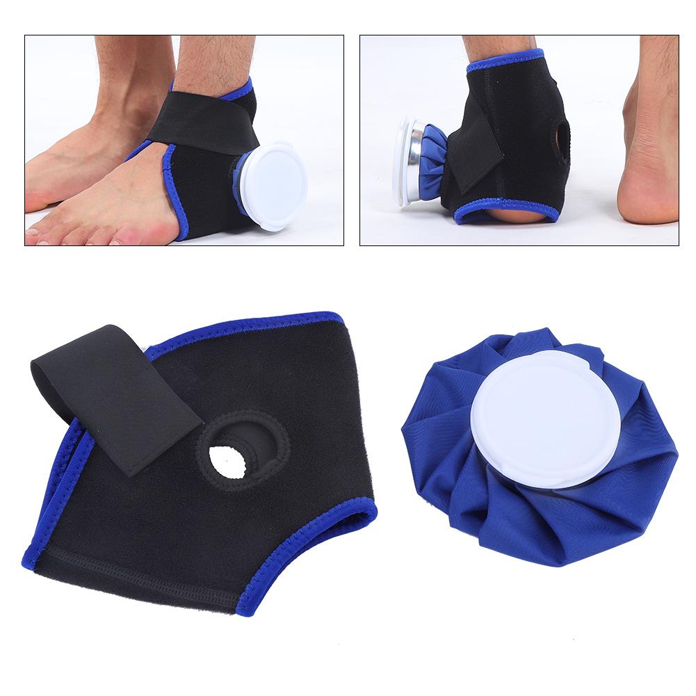 Ice / Hot Compress Cloth Pack Ankle Brace Kit Physiotherapy Blue 6 Inches Ice Bag