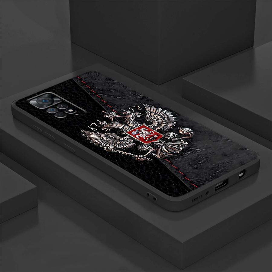 

Case for Xiaomi Redmi Note 7 8 11s 9S 9 10 11 12 Pro 12s 13 14 Pro Plus 10S Black Soft Phone Cover Russia Russian Flags Redmi Note 12S