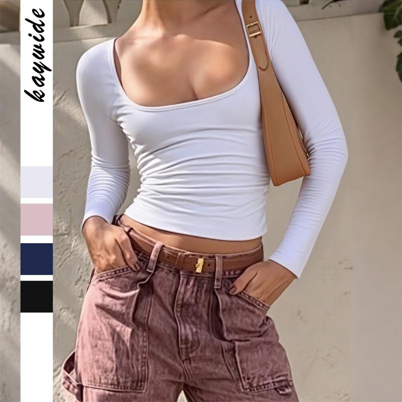 Long-sleeved Women's Base Shirt T-shirt Women's 2025 Autumn and Winter