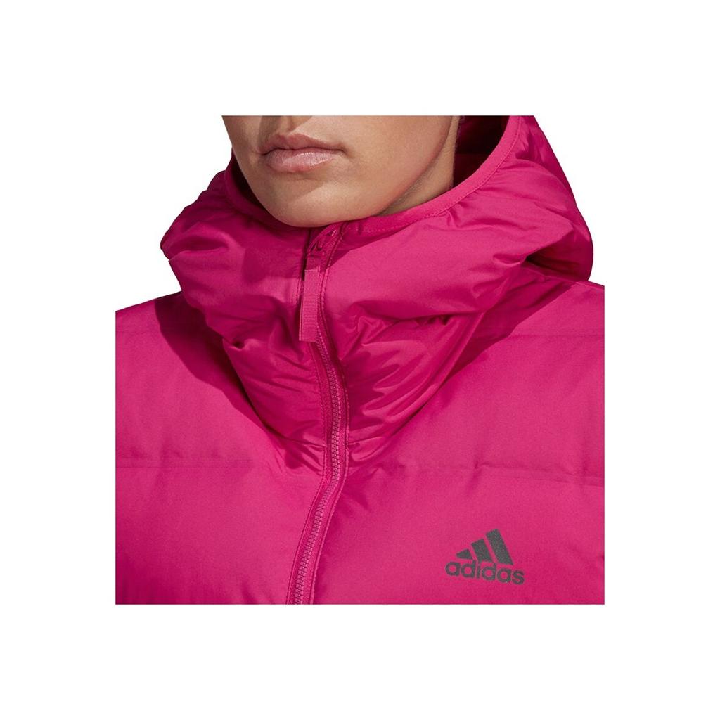adidas Windproof Warm Mid-Length Casual Sports Hooded Down Jacket Women Jacket Red FT2573
