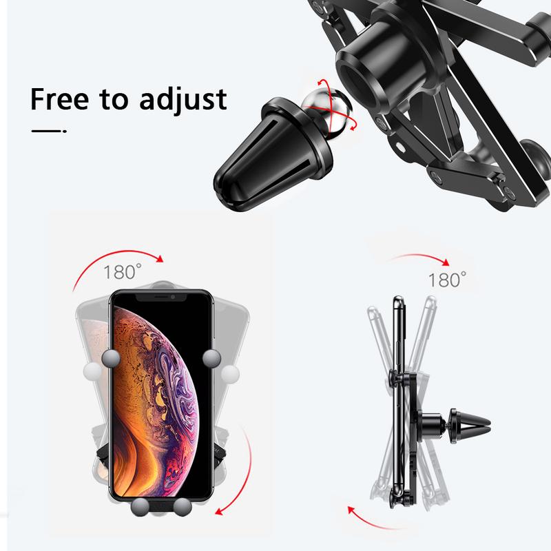 Gravity Car Phone Holder Cell Phone Stand Support GPS Telefon Mount For iPhone 12 13 Pro Max Xiaomi Mobile Phone Charging Holder