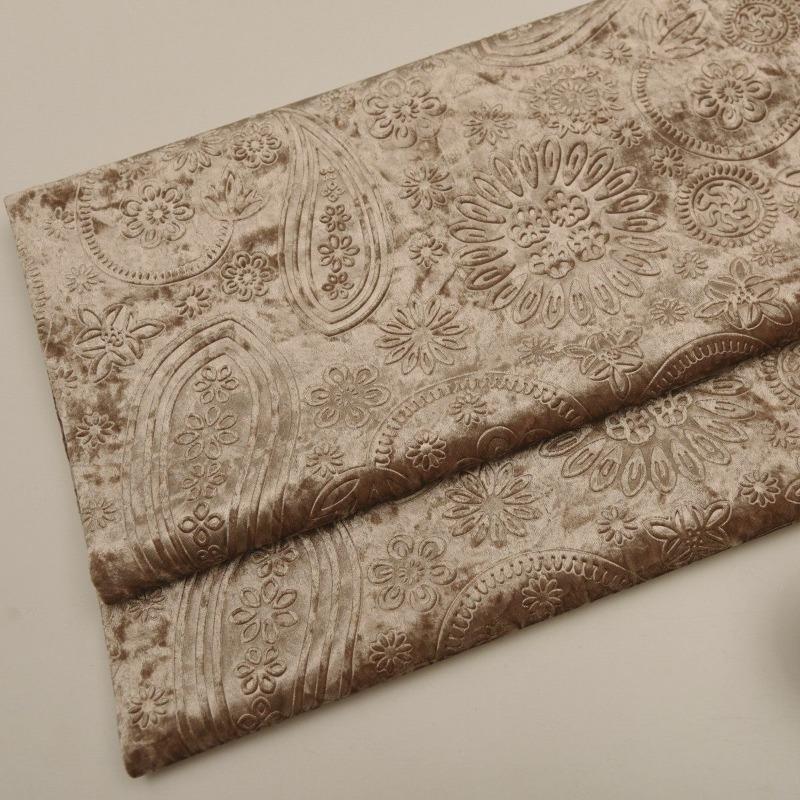 High Quality 3D Embossed Velvet Upholstery Fabric Solid Color for DIY Sewing Sofa Cover Throw Pillow Home Decoration Accessories