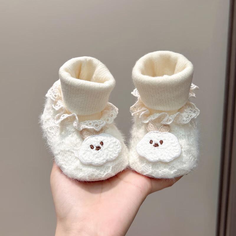 Warm Velvet Pre-Walker Baby Shoes for Boys and Girls (0-1 Year) - Non-Slip, Keeps Feet Warm, Easy-On Design S Inner Length 11.5cm (0-7 Months)