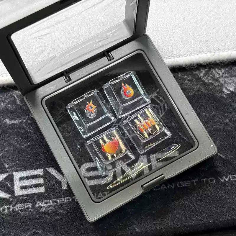 Keycaps Skill Valorant Tastiera Meccanica Profilo Cherry Trasparente Keycaps Personalizzati Anime Tastiera da Gioco PC Regalo Collezionabili