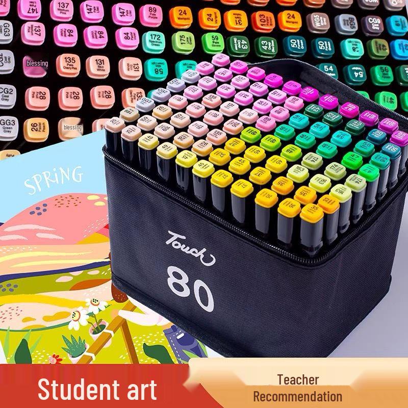48-Color Touch Double-Ended Alcohol-Based Marker Set for Kids
