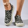 Große Größe Frühling Leopardenmuster Freizeitschuhe Damen Board Schuhe flache Sohle Koreanische Version vielseitig Ins Tide Slipper dicke Sohle
