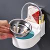 Wall-Mounted Ashtray with Lid and Phone Storage Box for Bathroom or Bedroom