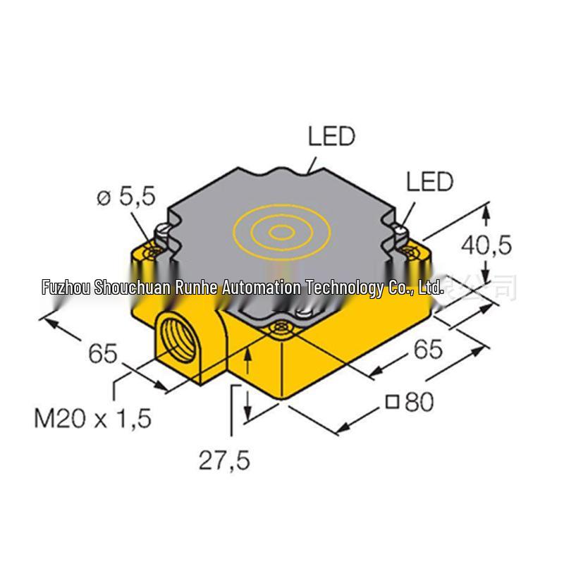 TURCK Inductive Sensor BI40-CP80-VP4X2, Square Housing, Brand New Original. BI40-CP80-VP4X2