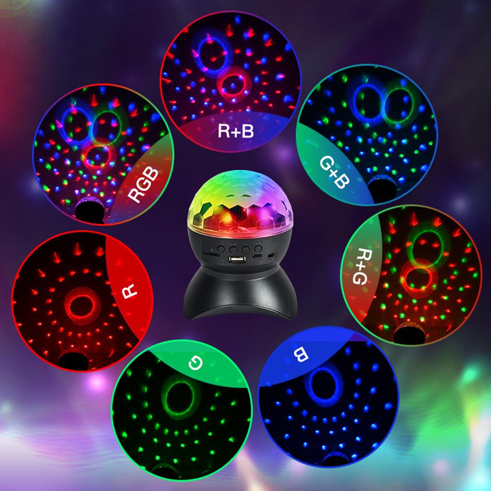 USB Charging Bluetooth Music Light Disco Rotating Stage Light LED RGB DJ Ball Party Wedding Atmosphere Lights