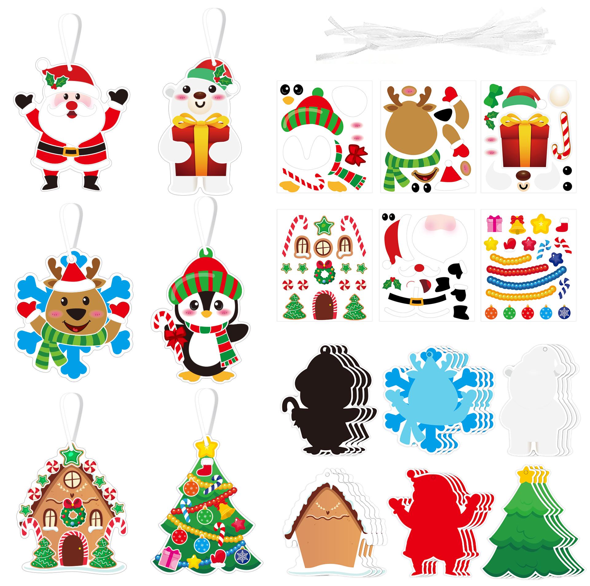 2025 New Bestseller: Gingerbread Cartoon Christmas DIY Card & Tree Decoration Sticker Set