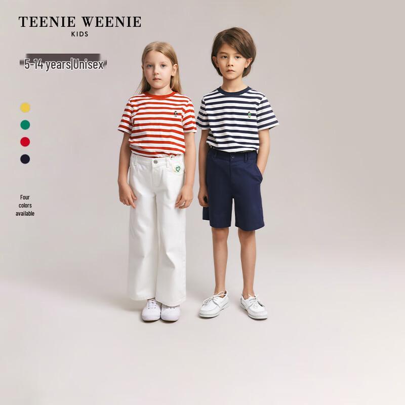 Teenie Weenie Kids  24SS Striped Round Neck T-Shirt 130