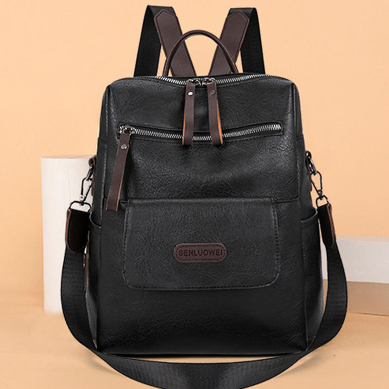 Shoulder Bag PU Soft Leather Texture Women's Bag Large Capacity Simple Travel Bag Fashion Commuter Bag