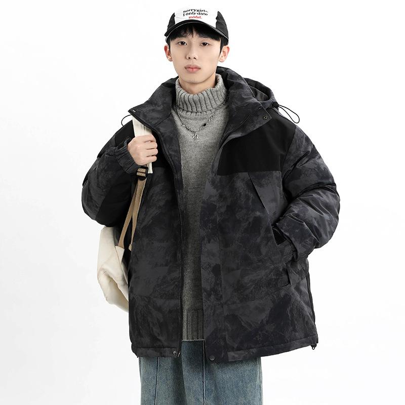 

Весенне-осенние новые мужские пуховики с капюшоном в корейском стиле с цветными блоками, модные стильные куртки с капюшоном для пары 5XL