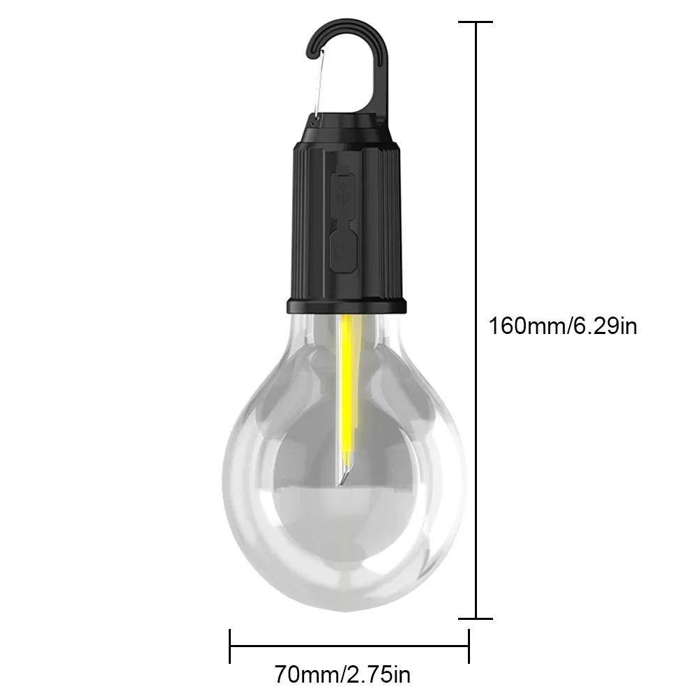 Outdoor LED Lamp Bulbs USB Rechargeable High Brightness Emergency Light Hook Up Camping Fishing Lantern Night Lights
