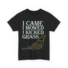 Lawn Mower T-Shirt, I Came I Mowed I Kicked Grass Mowing Lawn Shirt