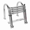 Boat Ladder Folding Telescopic 4‑Steps Marine Dock Stair Welded Reinforce Stainless Steel
